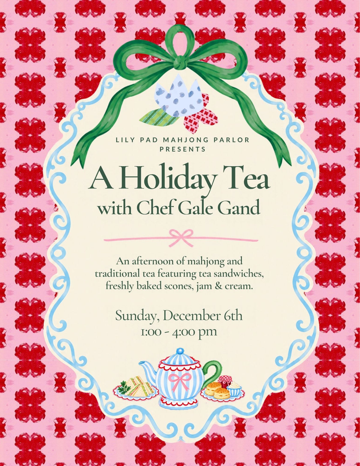 A Holiday Tea with Chef Gale Gand (2nd Date)